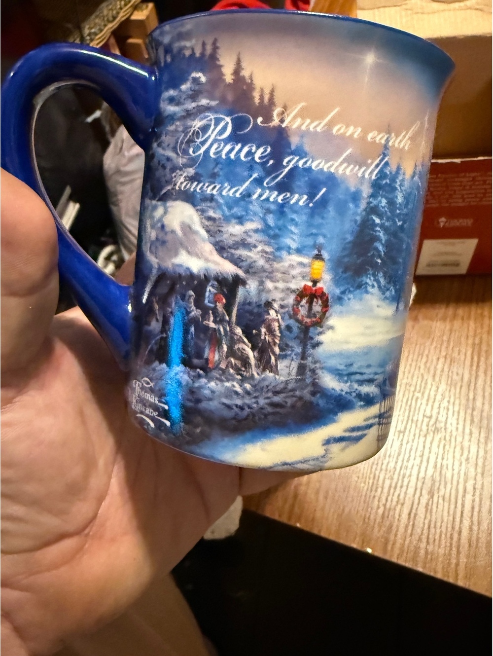 Thomas Kinkade Christmas Mug The Church Yard 2006 Collector's Holiday Mug